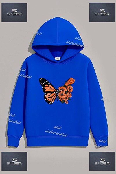 SS SİNSER Φούτερ Unisex με στάμπα  "ΠΕΤΑΛΟΥΔΑ ΠΟΡΤΟΚΑΛΙ ΦΤΕΡΟΛΟΥΛΟΥ "