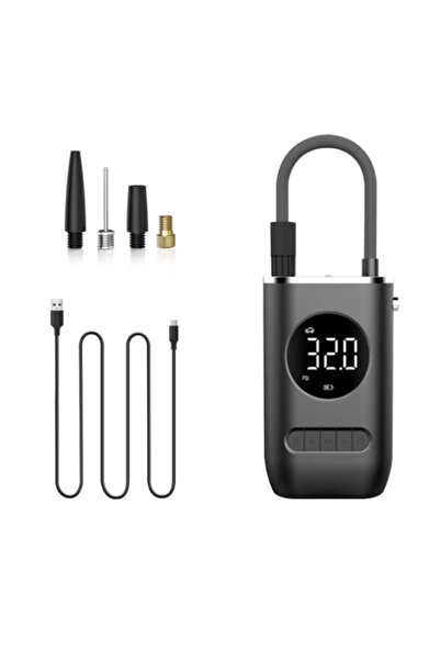 SokShop Compresor pompă de aer pentru mașină electrică, multifuncțional, 4000mAh, 120W, LCD, lumină LED, USB