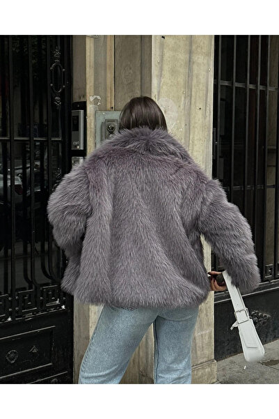 TİLLE Soft Touch Oversized Plush Coat