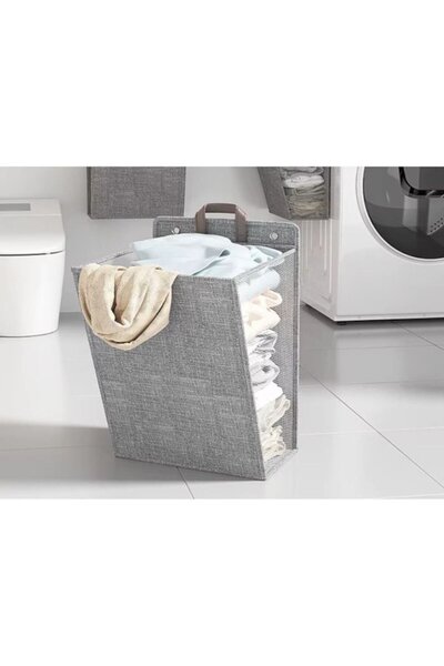 OEM Foldable Hanging Laundry Basket - Grey (Wall or Door Mount)