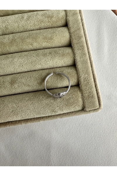 ringbox Silver Color Flower Steel Ring