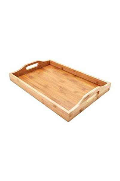 GENERIC4 Yufal Wooden Serving Tray Light Brown 16.7 x 12.4 x 3 in