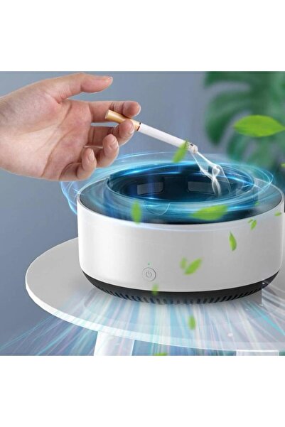 SokShop Electric multifunctional portable ashtray with fan and anti-smoke filter, White