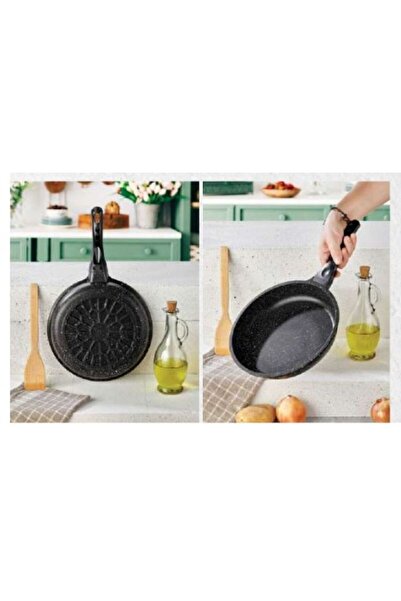 Leony Cast Black Granite 26 cm Frying Pan