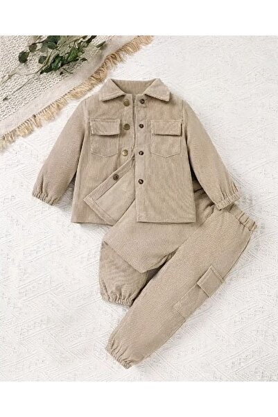 shop Set unisex Ecru din 2 piese (bluză și pantaloni)