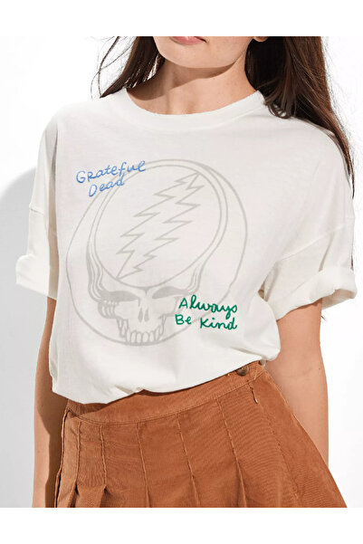 AMERICAN EAGLE Oversized T-shirt, White