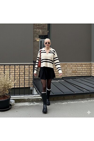 YUGA KNİTTİNG PULOVER TREND CU GULER POLO CU DUCĂTURI