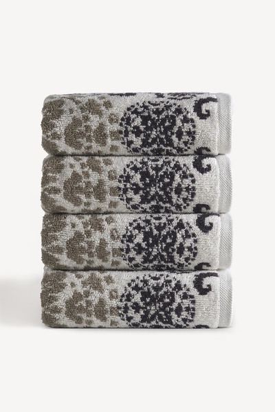 Cherx Set de 4 prosoape de mână Matilda, vopsite cu fire, piatră 50x90