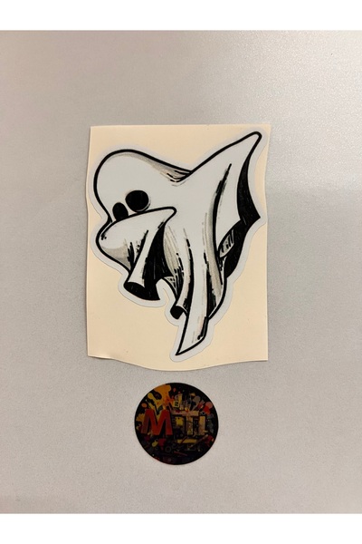 sticker ملحقات معدلة لخوذة الدراجات النارية على شكل شبح لطيف مقاس 9 × 8 سم