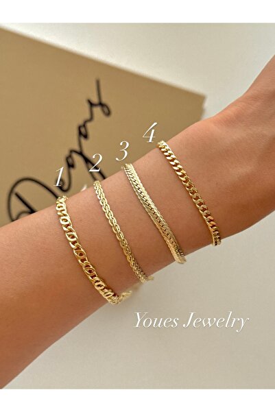 YOUES JEWELRY CM Lüx Premıum Kuyumcu Model Bileklik Renk Atmaz Kadın Bileklik