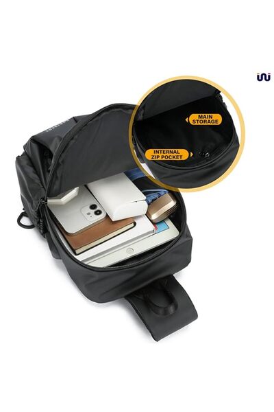OEM Travel bag, front and side pockets, external USB port for charging, bag