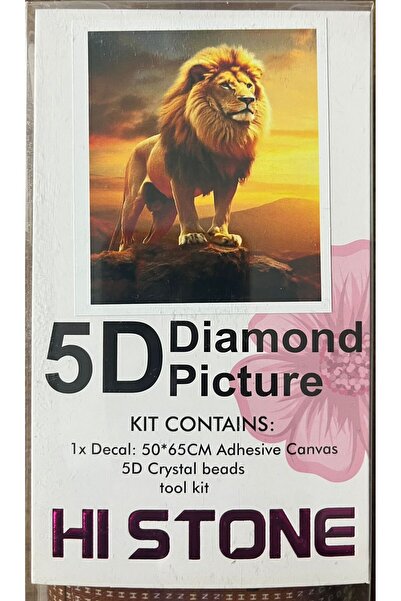 BALIM ÖRGÜ EVİ 5D'li Elmas Boncuk Yapıştırma Taş İşleme Mozaik Goblen "ARSLAN...