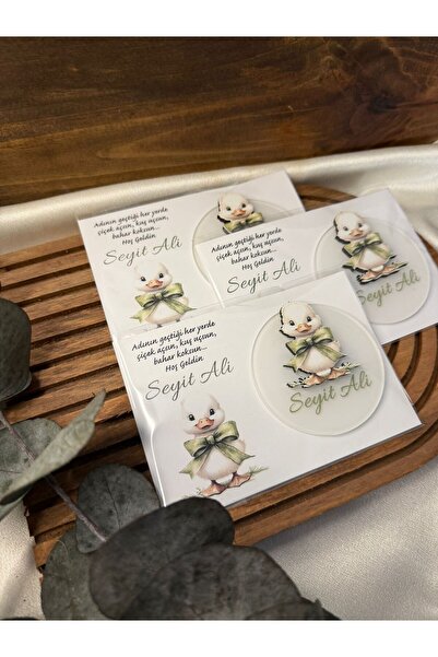 Gizem Graphic Ördek Temalı Erkek Bebek Pleksi Magnet 20'li Paket