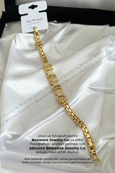 Bessence Jewelry Co Xuping 14K Gold VIP Premium Crown Motif Çelik Bileklik, 1...