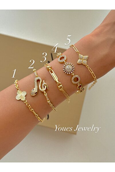 YOUES JEWELRY سوار نسائي فاخر من CM Lüx Premıum Kuyumcu لا يفقد لونه