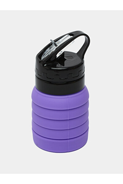 4basix Silicone Collapsible Water Bottle, 530ml, Foldable, Leak-Proof, BPA-Free (Purple)
