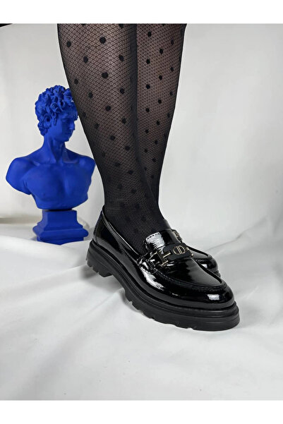 ZENGEZUR MALL Nrzsnt Kb-Zn102 Kuback Charcoal Patent Leather Casual Women's Flats (14204) (Size: 38)