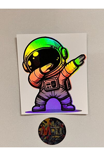 sticker Astronaut 10X8Cm Foil Plating-Car Motorcycle Helmet Modified Accessory Space Cute