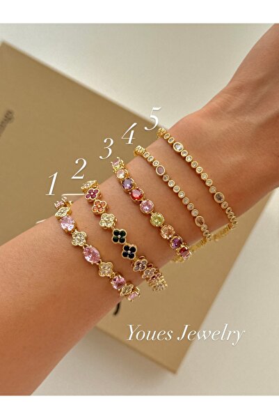 YOUES JEWELRY سوار نسائي فاخر من CM Lüx Premıum Kuyumcu لا يفقد لونه