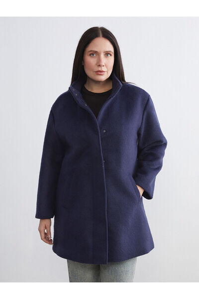 LC Waikiki Peak New Season Mock Neck Women's Cashmere Coat