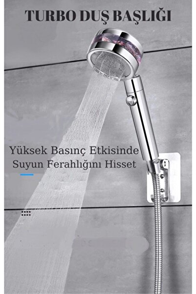 MACGON Duş Başlığı Turbo Basınçlı Masaj Etkili Temizlenen Bilir Su Tasarruflu...