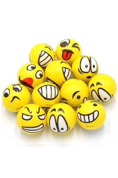 Byanes Emoji Stres Topu Egzersiz Topu Gülen Yüz