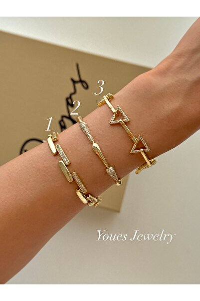 YOUES JEWELRY سوار نسائي فاخر من CM Lüx Premıum Kuyumcu لا يفقد لونه