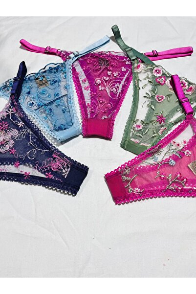 mendoza store П'ятикутний розкішний модель квітковий різнокольоровий комплект трусиків-танга 5 шт.