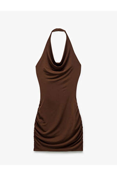 Koton decolteu larg Rochie midi asimetrică fără mâneci drapat