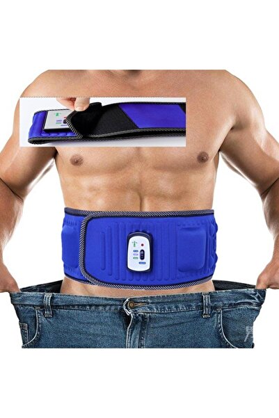 Byanes Mavi Yeni Nesil Elektrikli Titreşimli Kemeri Fitness Masajı Makinesi K...