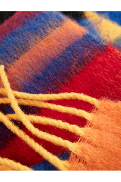 Koton Eșarfă lungă cu ciucuri cu textura moale multicoloră