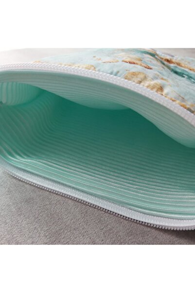 SevAte Handmade Marin Koleksiyon- Su Yeşili Renkli Deniz Kabuğu ve Dalga Dese...