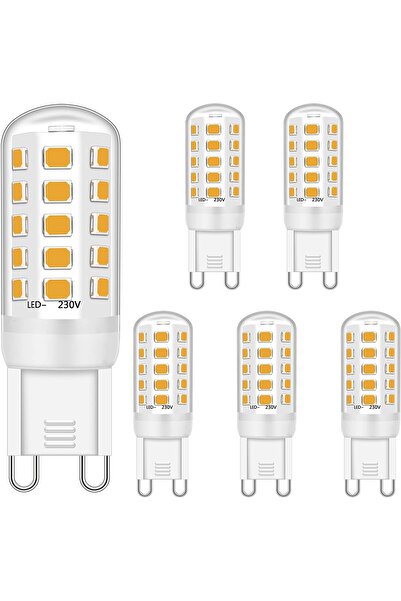 Bonlux Ugvmn G9 LED Bulb 5W (5 Pack) - Warm White 2700K, 420LM, Non-Dimmable, G9 Socket