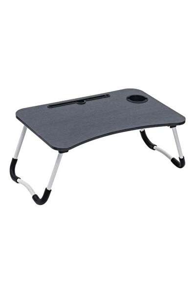 Rayan Foldable Laptop Table - Black 60x27x40 cm