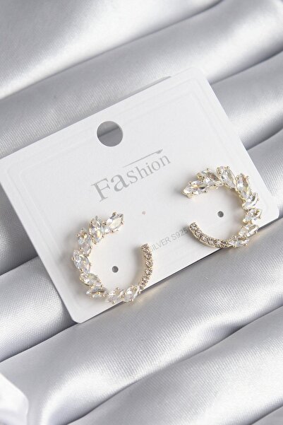 cleovibe أقراط ذهبية مرصعة بالزركون - 509