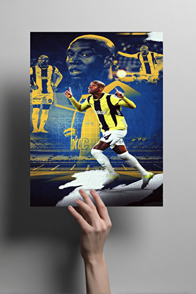 Genel Markalar Anderson Talisca Taraftar Metal Poster – Sarı Lacivert Dekorat...