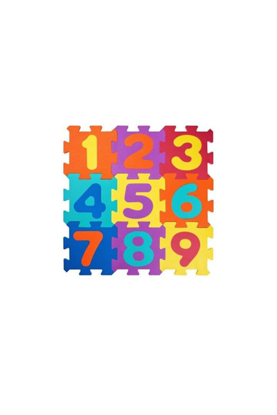 OEM Puzzle play mat 10 pieces, 30 x 30 cm, with removable figures, colored sponge, Multicolor