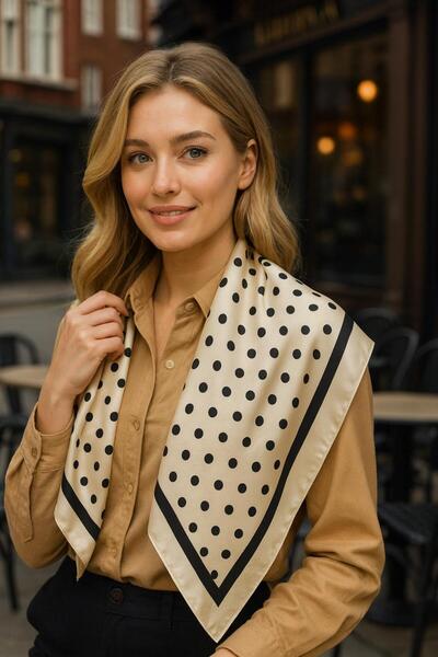 BALIENTE وشاح نسائي منقوش FLR17 مقاس 90x90 سم