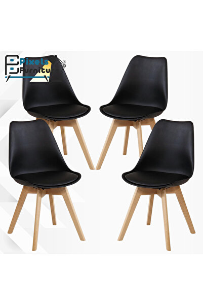PixelsFurniture Pixel Furniture 4-piece dining table chair set, practical and versatile chairs, suitable for living rooms, restaurants, and cafes.