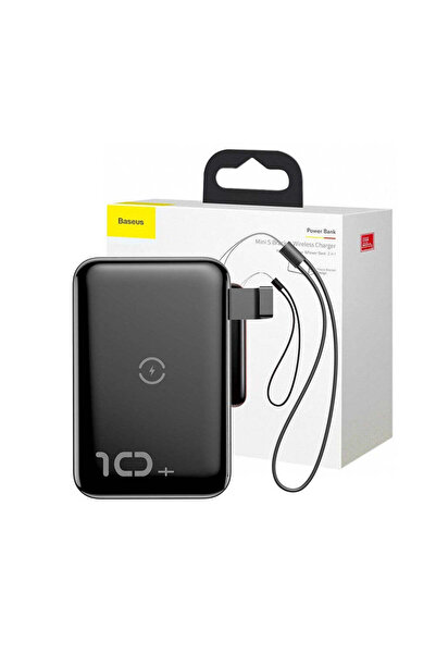 Baseus 10000mAh Wireless Power Bank with Fast Charging Support and 3 Charging Outputs (PD 18W + QC 3.0) with Mobile Phone Holder