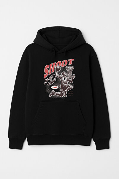 CALKARCOLLECTION سويت شيرت (هودي) للجنسين من Shoot Your Shot بغطاء رأس
