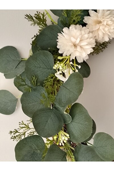 JollyShop Krem çicekli kapı süsü