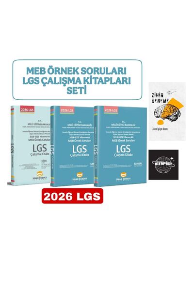 SİNAN KUZUCU YAYINLARI SİNAN KUZUCU LGS SAYISAL SÖZEL MEB ÇALIŞMA KİTAPLARI+Z...