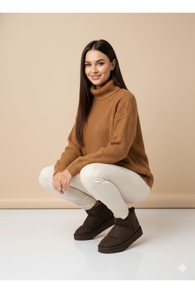 Pierre Cardin ® I με τύπωμα Γυναικείες μπότες καθημερινής χρήσης με ψηλή σόλα, κοντό επένδυση από γούνα, σκούρο καφέ 55395