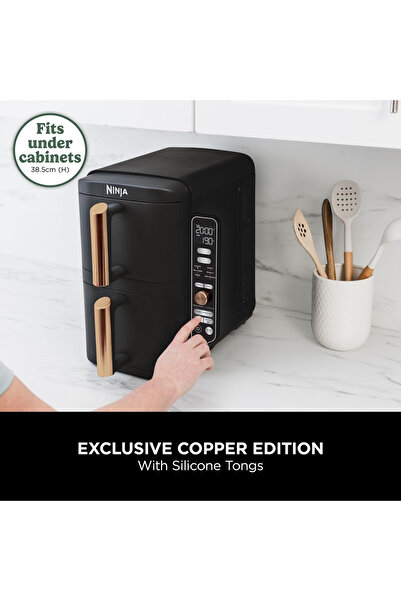 NINJA Φριτέζα αέρα Double Stack XL, μαύρη/χρυσή