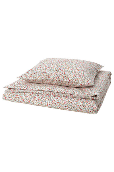 IKEA Gullnattljus Floral Patterned Single Duvet Cover Set 150X200/50X60