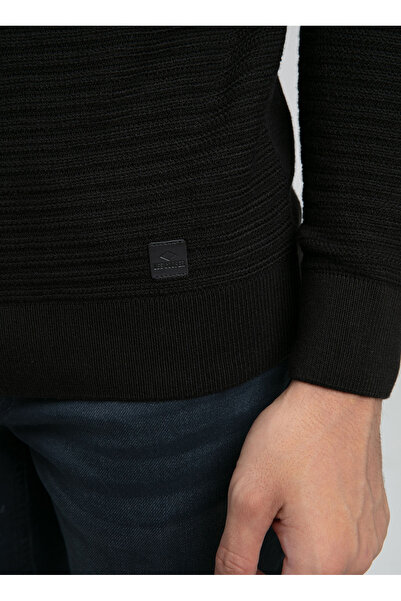 Lee Cooper Round Neck Regular Fit Black Men's Sweater 261 Lcm 241018 Duane Black