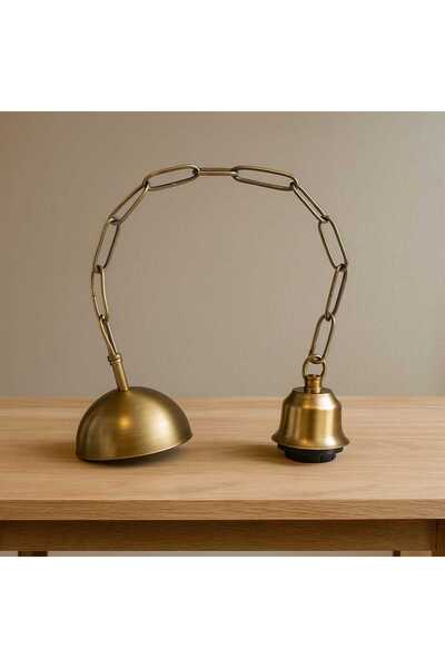 Turkish Belkıs Rattan Metal zincirli eskitme sarkıt tesisatı E27 Duylu