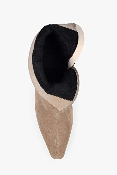 Shoeberry Γυναικείες μπότες με κοντό τακούνι Lulu Mink Suede