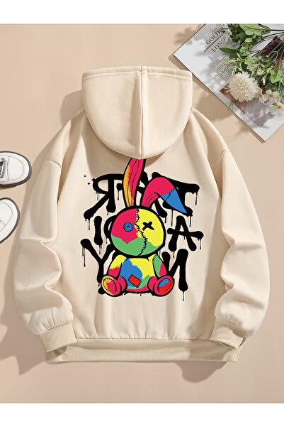 GALASHOP هوديي ملون على شكل أرنب للنساء